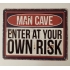 Man Cave bordjes 20 x 25 cm